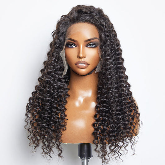 TedHair 150% Density 13x6 PartingMax Glueless Lace Wig 3D Cap Pre-bleached Lace Front Wig Deep Wavy
