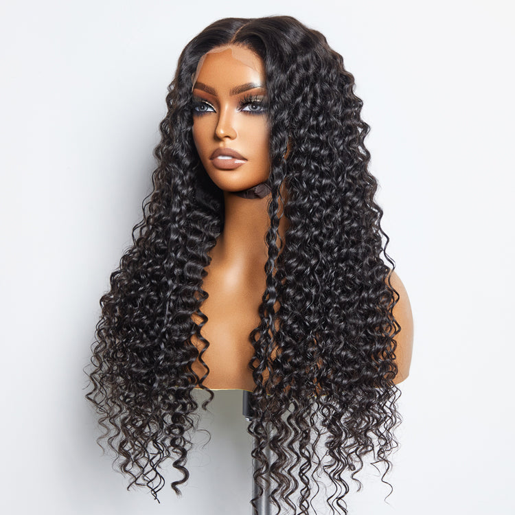 TedHair 180% Density 5x5 Glueless Lace Closure Wig Deep Wave