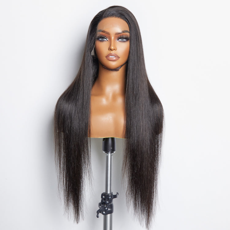 Straight 13x6 Glueless Lace Front Wig 150% Density | PartingMax 3D Cap Pre-Bleached