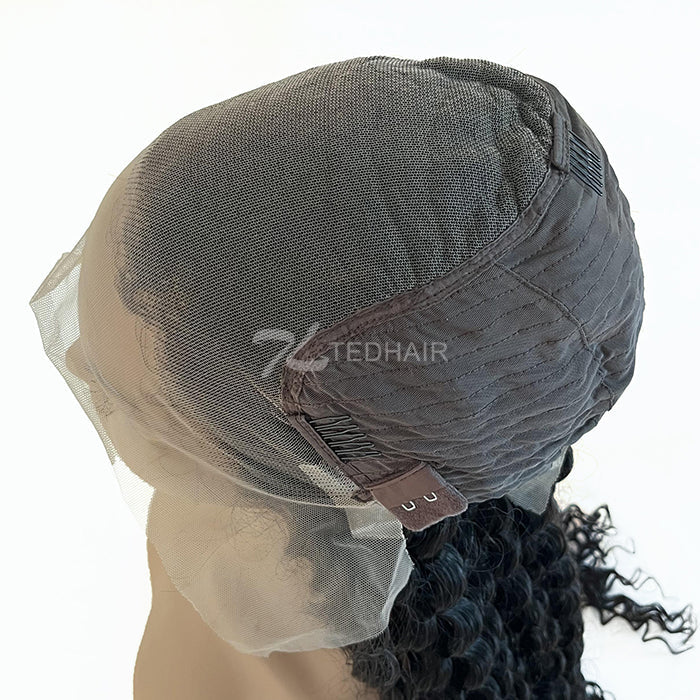 TedHair 150% Density 13x6 PartingMax Glueless Lace Wig 3D Cap Pre-bleached Lace Front Wig Deep Wavy