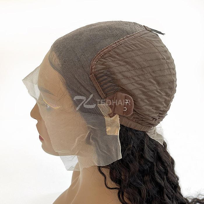 TedHair 180% Density 13x6 PartingMax Glueless Lace Wig 3D Cap Pre-bleached Lace Front Wig Water Wave