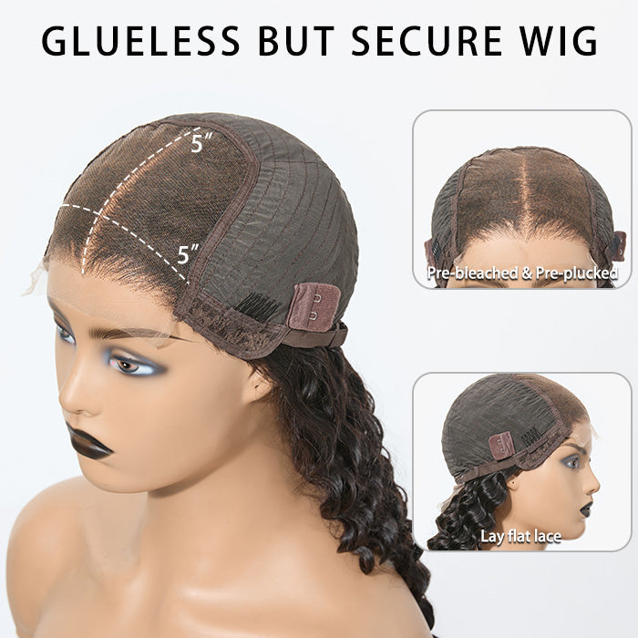 Deep Wave 5x5 HD Lace Closure Wig 180% Density | Glueless 100% Human Hair