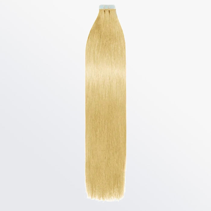 Premium Quality Straight Tape In Remy Hair Extensions #613 Lightest Blonde