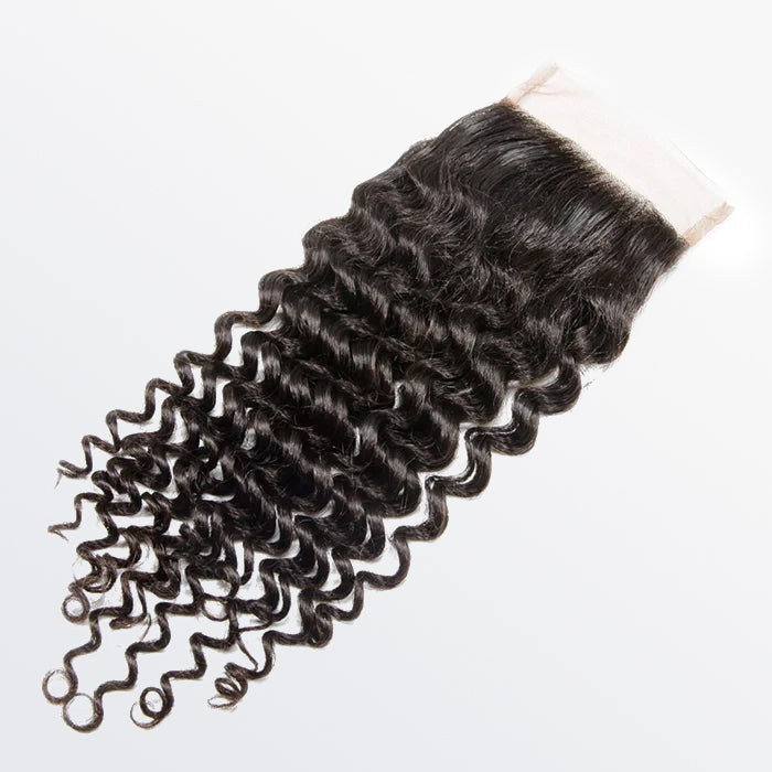 TedHair 4x4 Free Parted Lace Closure Deep Curly