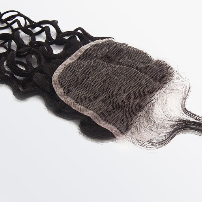 4x4 Free Parted Lace Closure Water Wave