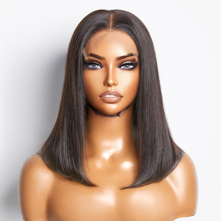 TedHair 150% Density 5x5 Glueless Lace Closure Bob Wig Straight