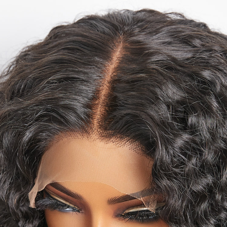 TedHair 150% Density 5x5 Glueless Lace Closure Bob Wig Water Wave