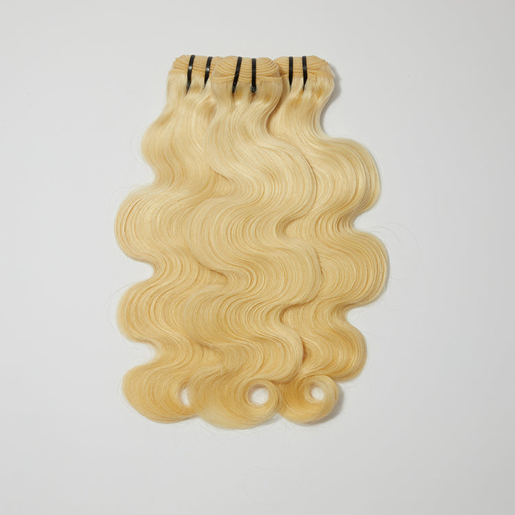 TedHair 12A Premium Raw Indian Hair #613 Lightest Blonde Body Wave 12-30''
