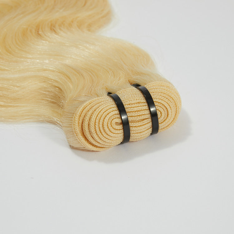 TedHair 12A Premium Raw Indian Hair #613 Lightest Blonde Body Wave 12-30''