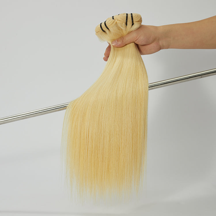 TedHair 12A Premium Raw Indian Hair #613 Lightest Blonde Straight 12-30''