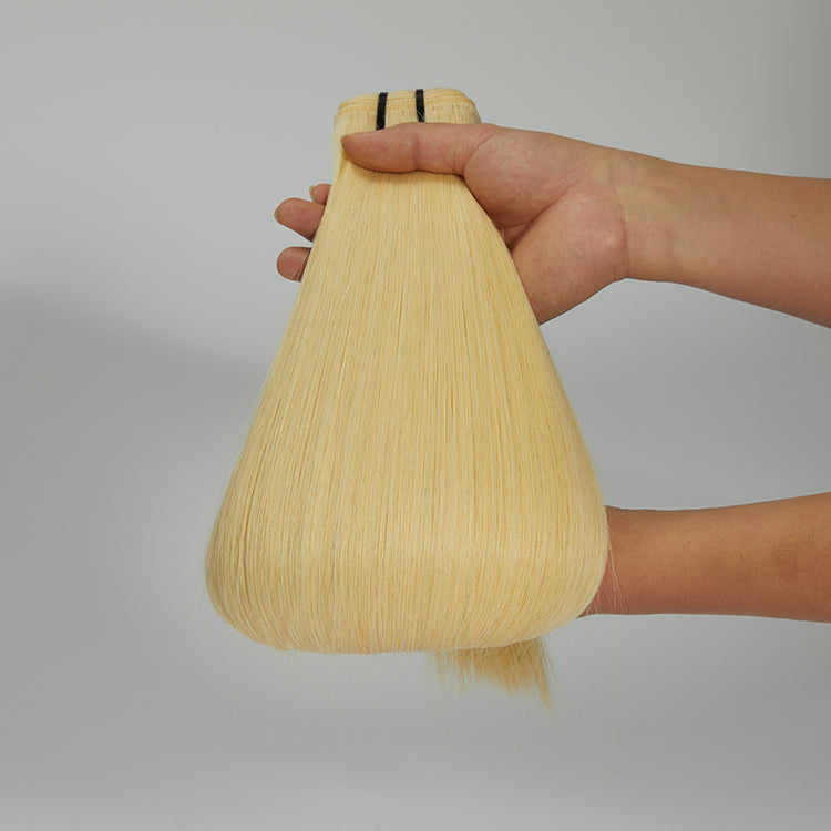 TedHair 12A Premium Raw Indian Hair #613 Lightest Blonde Straight 12-30''