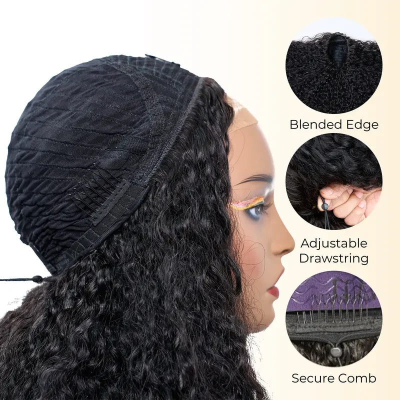 TedHair Wear and Go 180% Density Half Wig Burmese Curly