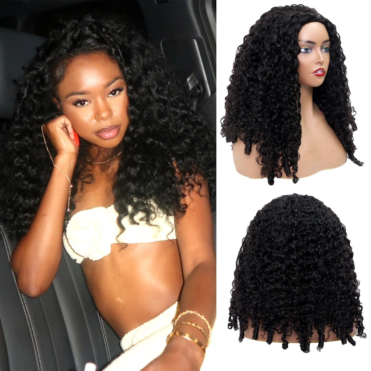 TedHair Wear and Go 180% Density Half Wig Burmese Curly