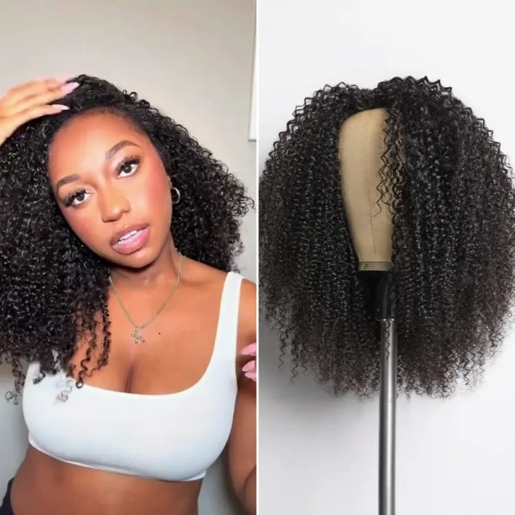 TedHair Wear and Go 180% Density Half Wig Messy Curly