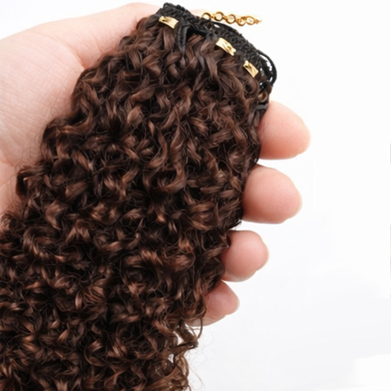 Miracle Knots Human Feather Crochet Hair Burmese Curly with No Spiral Ends - Pre-Separated Knotless Crochet Braids for Seamless Blending