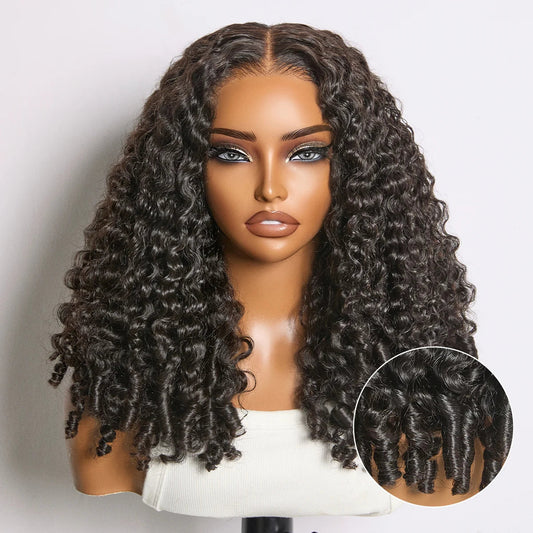 TedHair 180% Density 13x6 Glueless 3D Cap Pre-bleached Lace Frontal Wig Burmese Curly