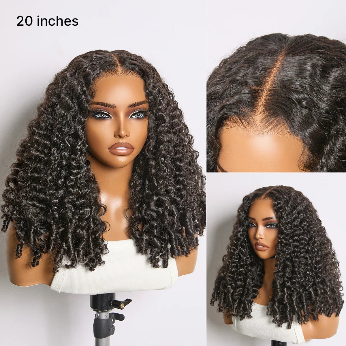 TedHair 180% Density 13x6 Glueless 3D Cap Pre-bleached Lace Frontal Wig Burmese Curly