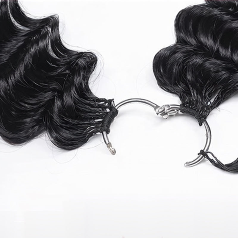 TedHair Miracle Knots Human Feather Crochet Hair Deep Wave with No Spiral Ends - Pre-Separated Knotless Crochet Braids for Seamless Blending