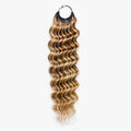 Miracle Knots Human Feather Crochet Hair Deep Wave with No Spiral Ends - Pre-Separated Knotless Crochet Braids for Seamless Blending #P4/27/613