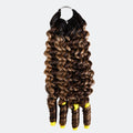 Miracle Knots Human Feather Crochet Hair Burmese Curly with Spiral Curls #T1B/P4/27