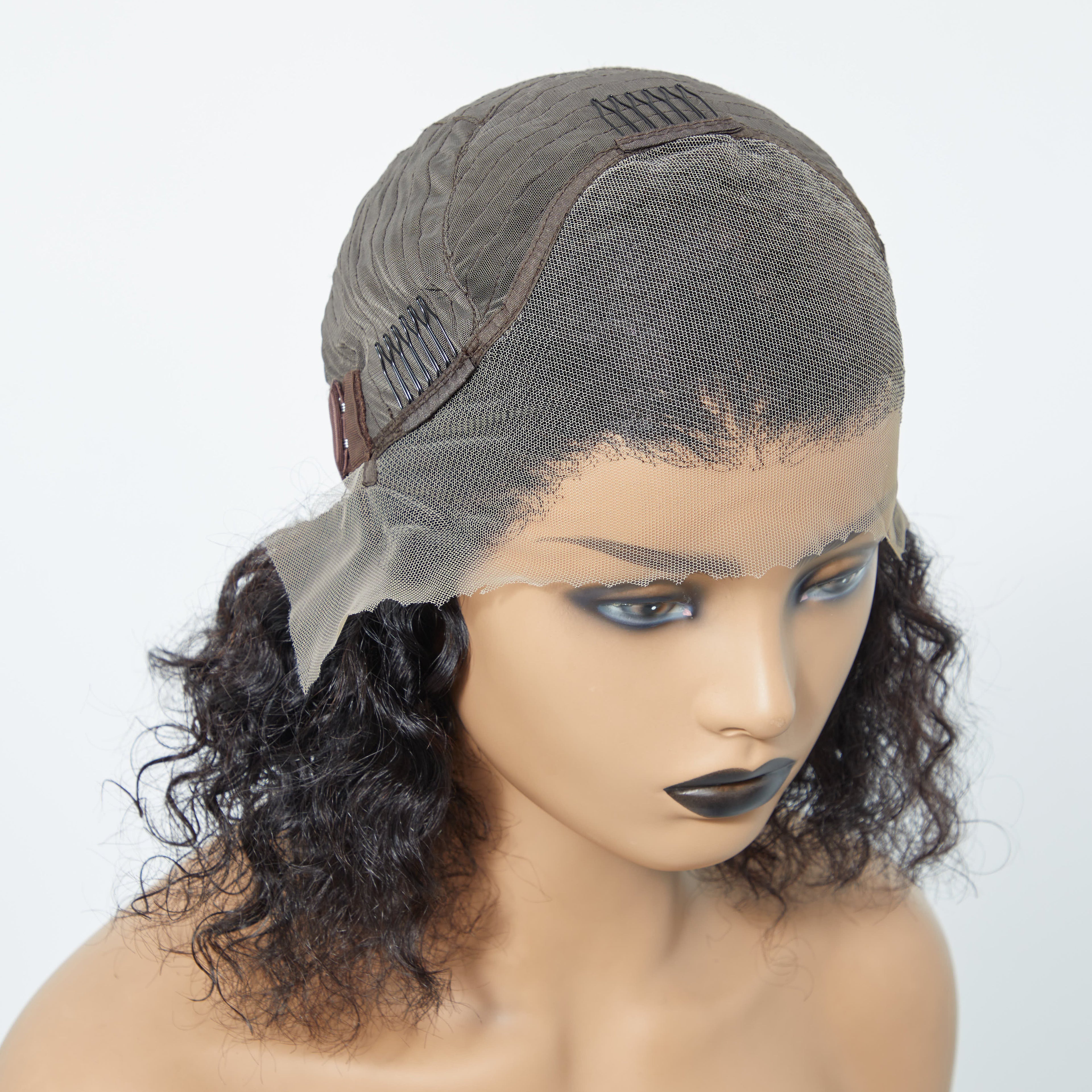 Water Wave 13x4 Lace Front Bob Wig 150% Density | Pre-Plucked 100% Human Hair