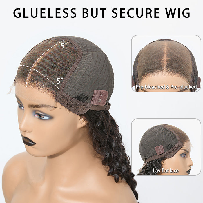 TedHair 180% Density Brazilian Virgin Hair 5x5 Lace Closure Wig Water Wavy