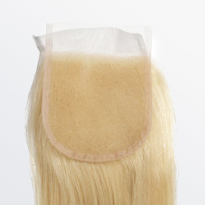 #613 Blonde Straight 4x4 Lace Closure 12–20 Inch | 12A Grade Free Part