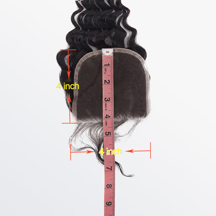 TedHair 4x4 Free Parted Lace Closure Deep Wave