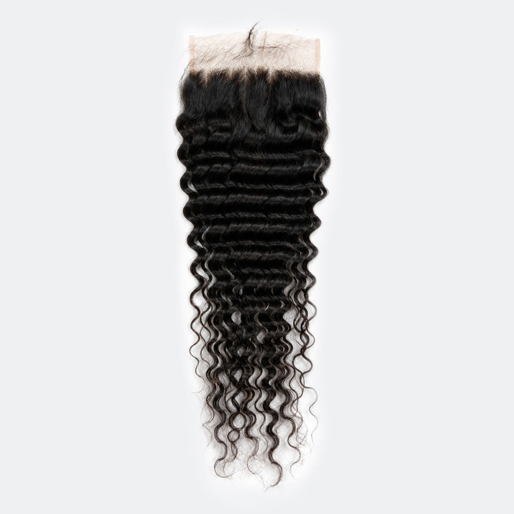 5x5 HD Lace Free Parted Closure Deep Wave