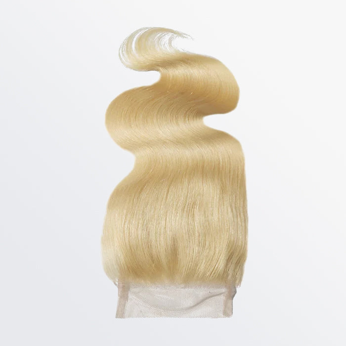 #613 Blonde Body Wave 4x4 Lace Closure 12–20 Inch | 12A Grade Free Part