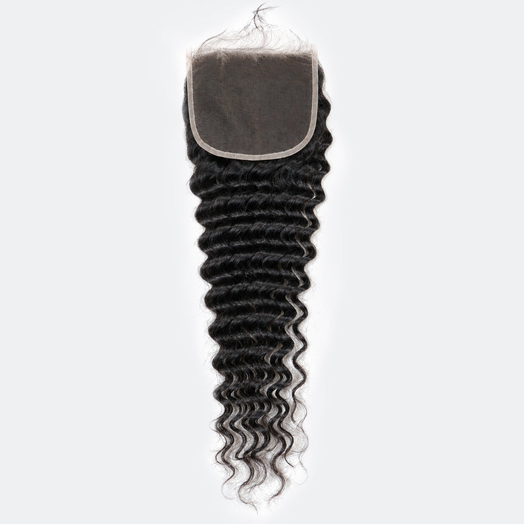 5x5 HD Lace Free Parted Closure Deep Wave