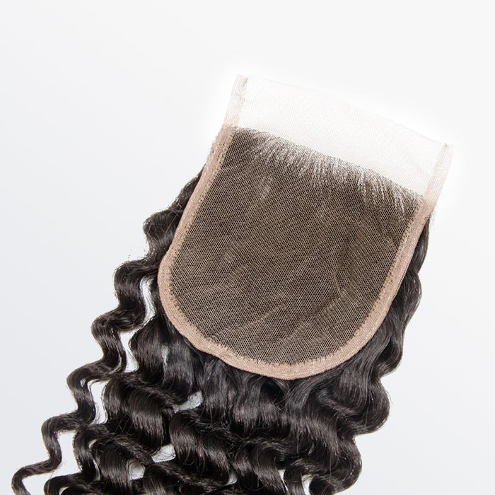 TedHair 4x4 Free Parted Lace Closure Deep Curly
