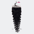 4x4 Free Parted Lace Closure Deep Wave