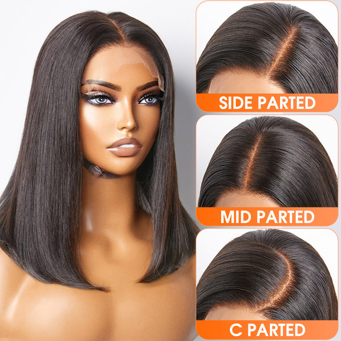 Straight 5x5 Glueless Lace Closure Bob Wig 150% Density | 100% Human Hair