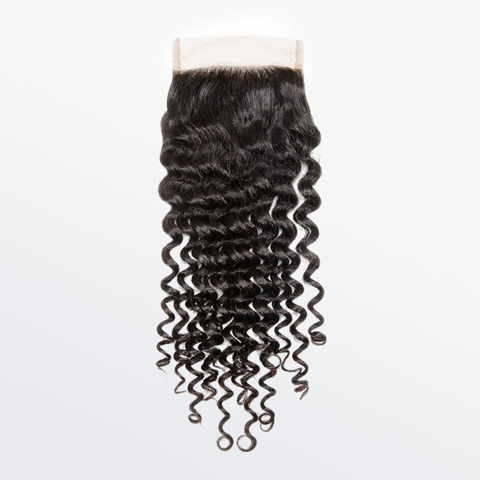 TedHair 4x4 Free Parted Lace Closure Deep Curly