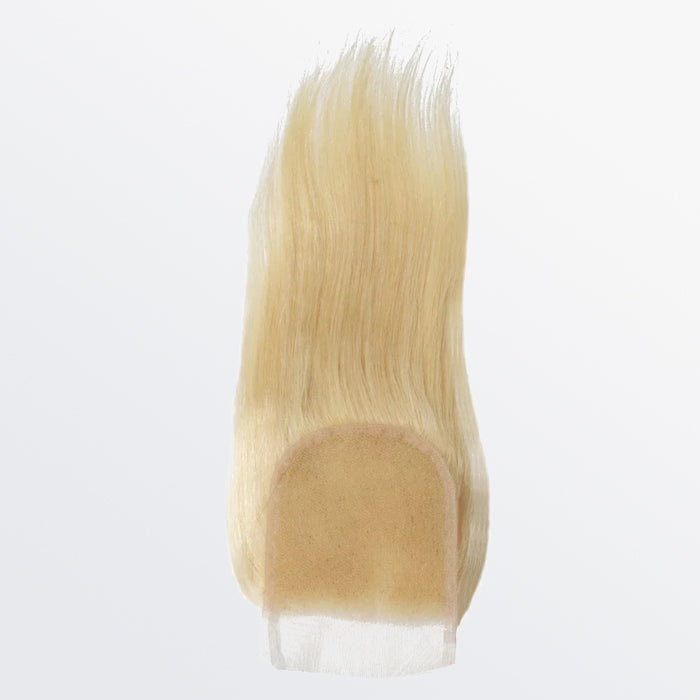 #613 Blonde Straight 4x4 Lace Closure 12–20 Inch | 12A Grade Free Part