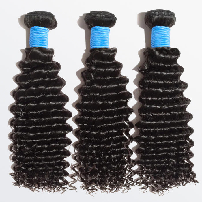 TedHair Deep Curly Brazilian 100% Virgin Hair Bundles 10-30''