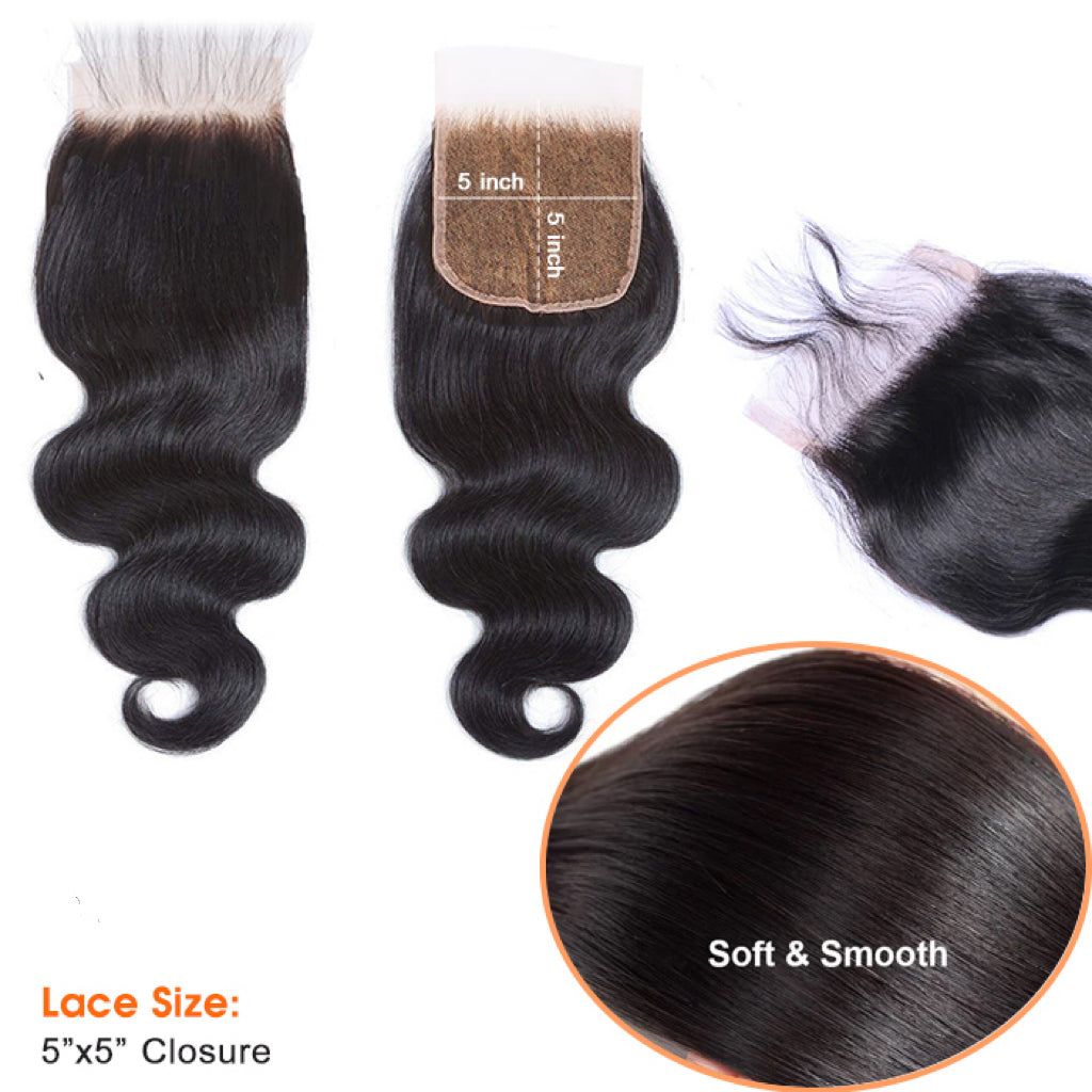 TedHair 5x5 Free Parted Lace Closure Body Wave
