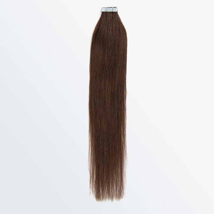 Premium Quality Straight Tape In Remy Hair Extensions #4 Chocolate Brown