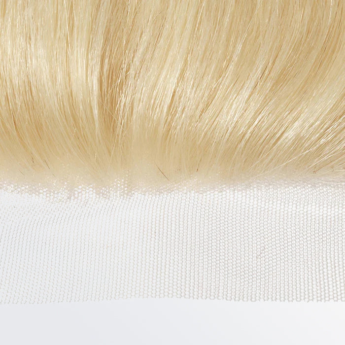 #613 Blonde Straight 4x4 Lace Closure 12–20 Inch | 12A Grade Free Part