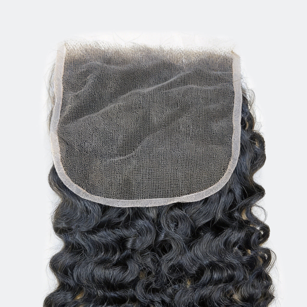 5x5 HD Lace Free Parted Closure Burmese Curly