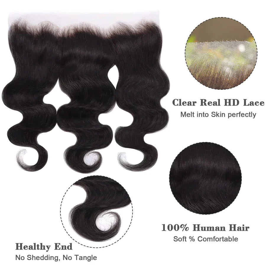 13x4 HD Free Parted Frontal Body Wave